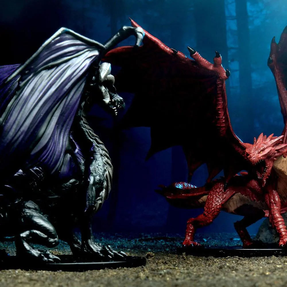 Pathfinder Battles City of Lost Omens pre-painted Premuim Miniatures  2-Pack Adult Red &amp; Black Dragon termékfotó