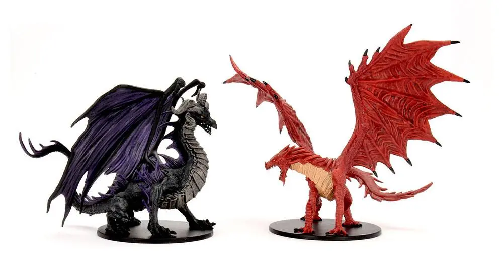 Pathfinder Battles City of Lost Omens pre-painted Premuim Miniatures  2-Pack Adult Red &amp; Black Dragon termékfotó