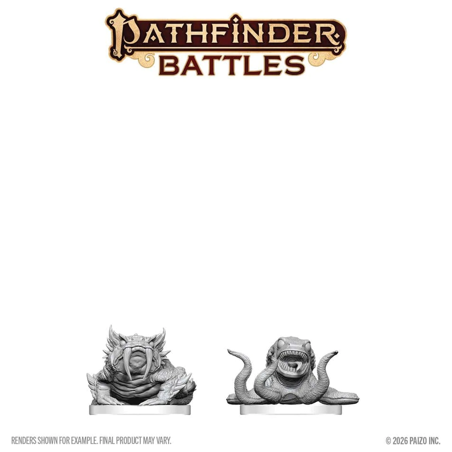 Pathfinder Battles Deep Cuts Unpainted Miniature Bogwid & Slurk 13 cm termékfotó
