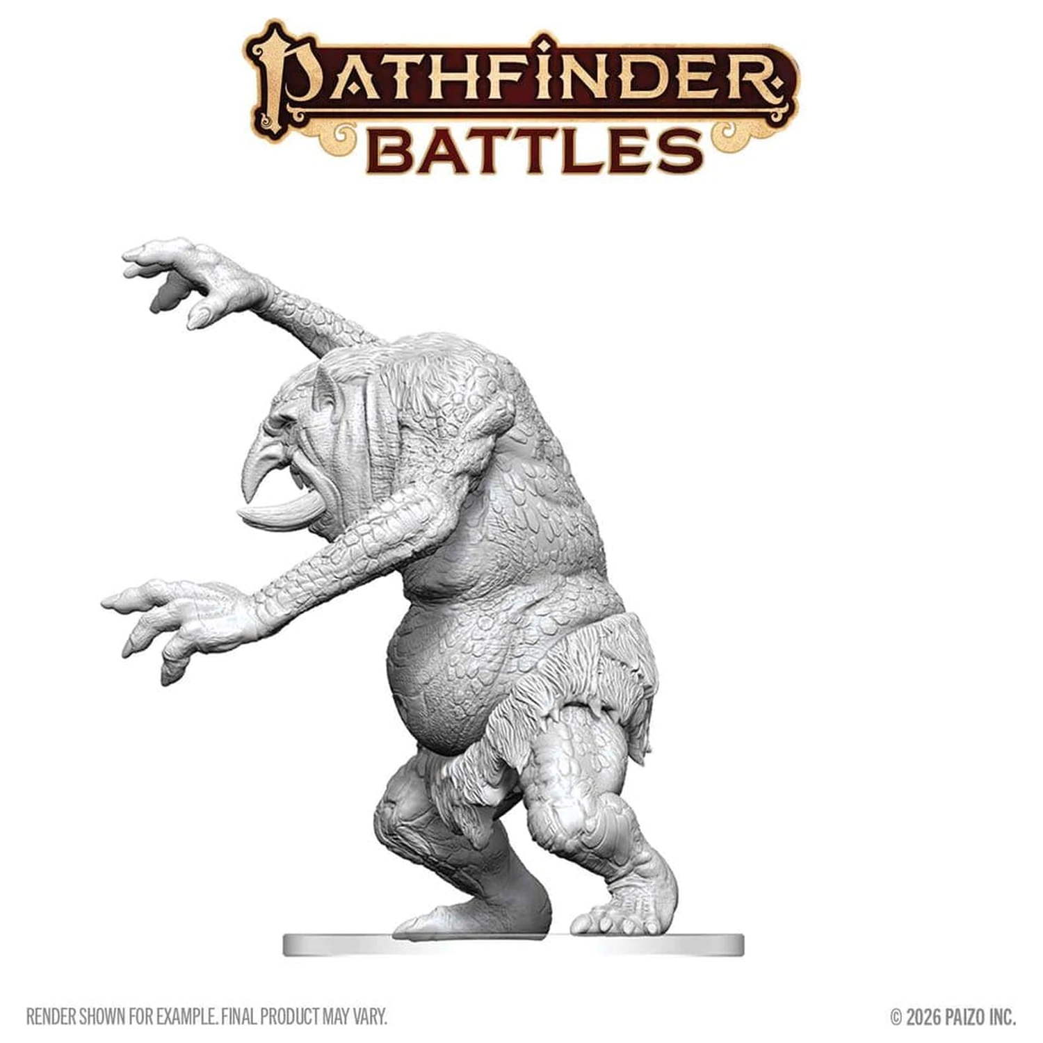 Pathfinder Battles Deep Cuts Unpainted Miniature Forest Troll 15 cm termékfotó
