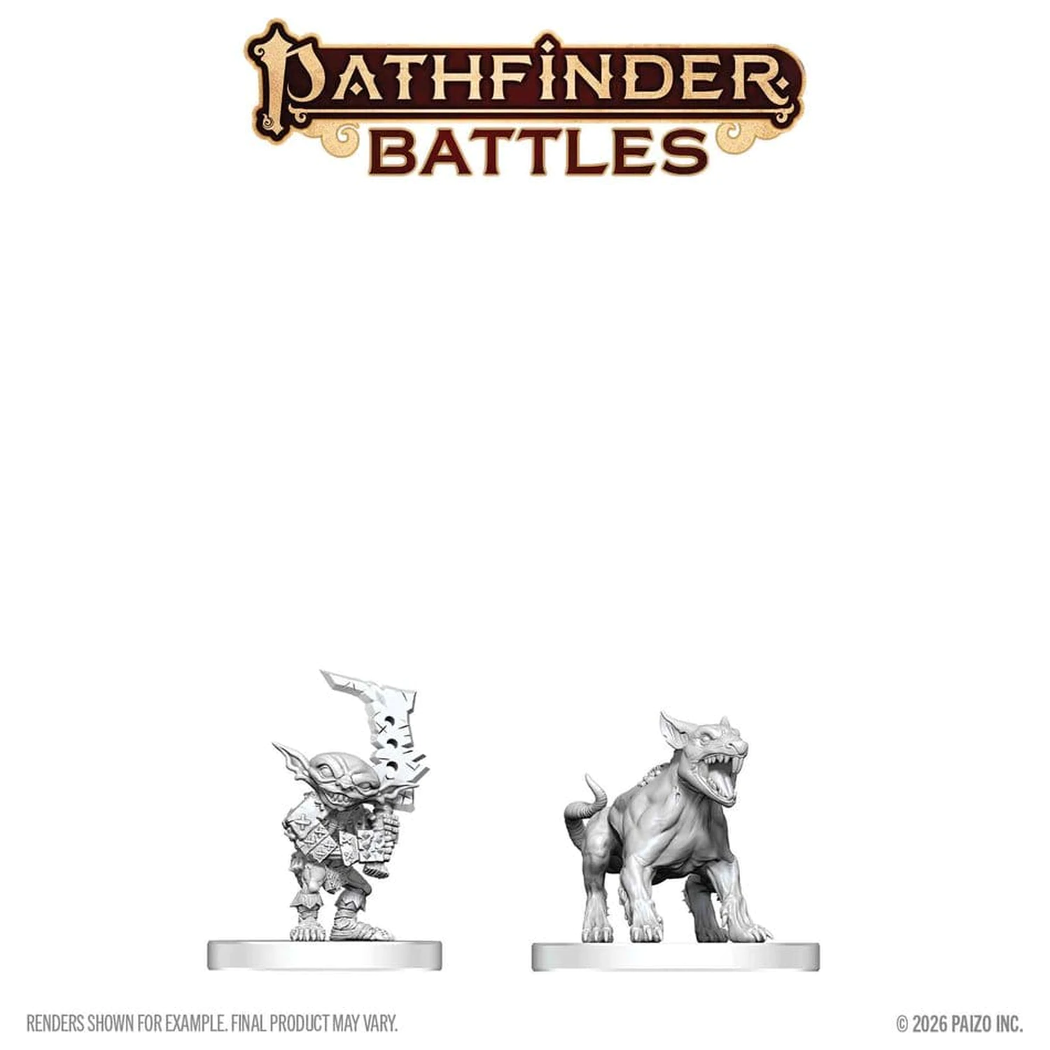 Pathfinder Battles Deep Cuts Unpainted Miniature Goblin Commando & Goblin Dog 13 cm termékfotó
