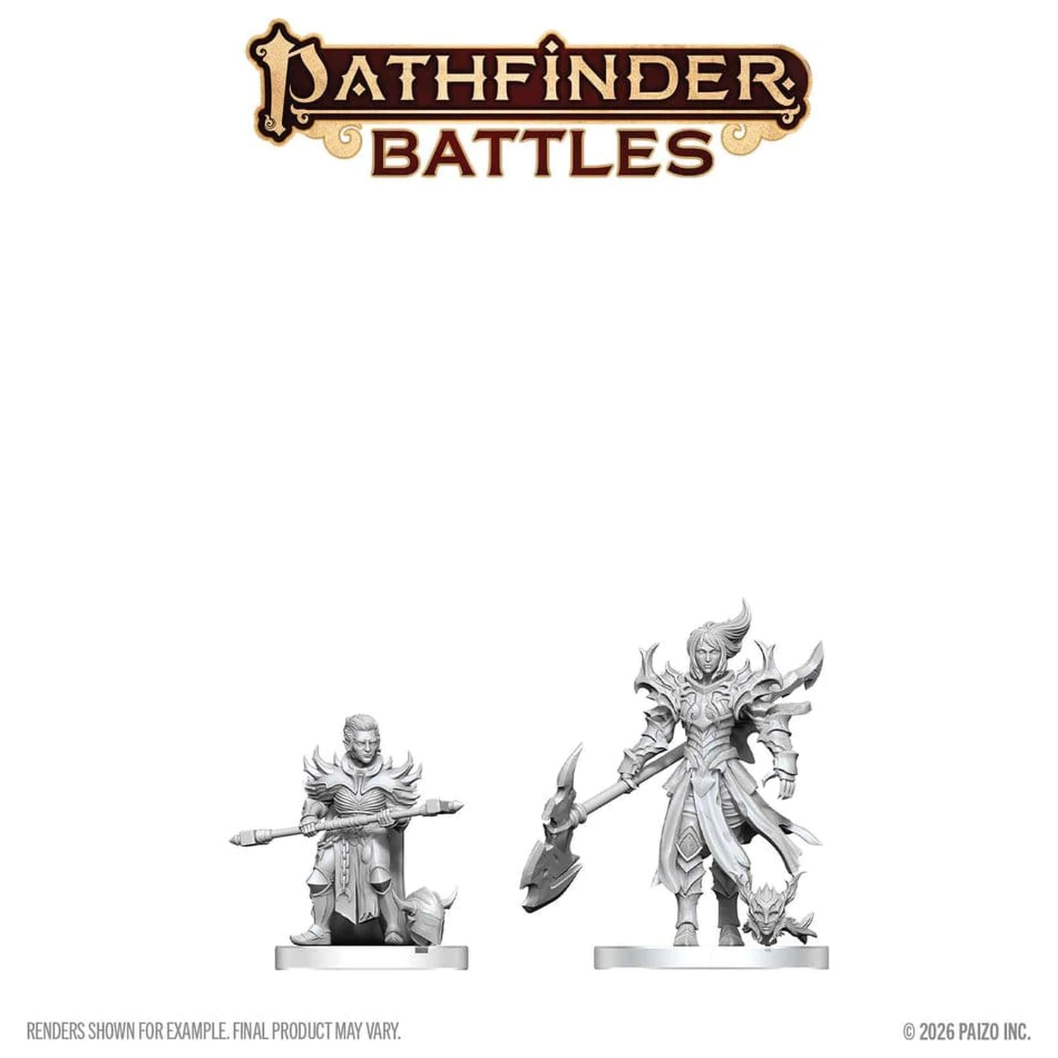 Pathfinder Battles Deep Cuts Unpainted Miniature Pyre & Godclaw Hellknights 14 cm termékfotó