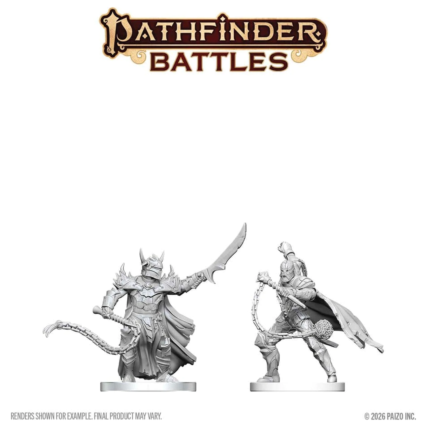 Pathfinder Battles Deep Cuts Unpainted Miniature Scourge & Chain Hellknights 14 cm termékfotó