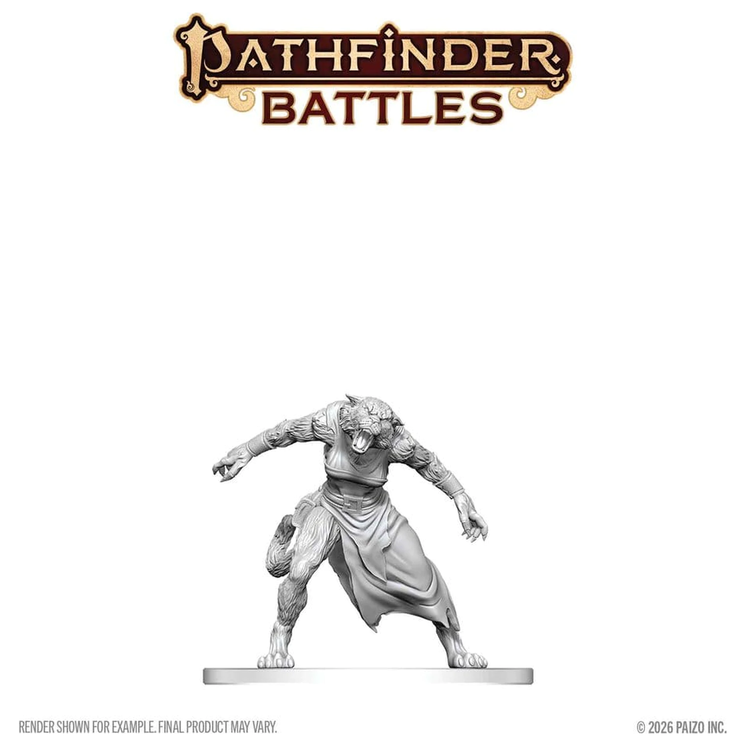 Pathfinder Battles Deep Cuts Unpainted Miniature Weretiger 13 cm termékfotó