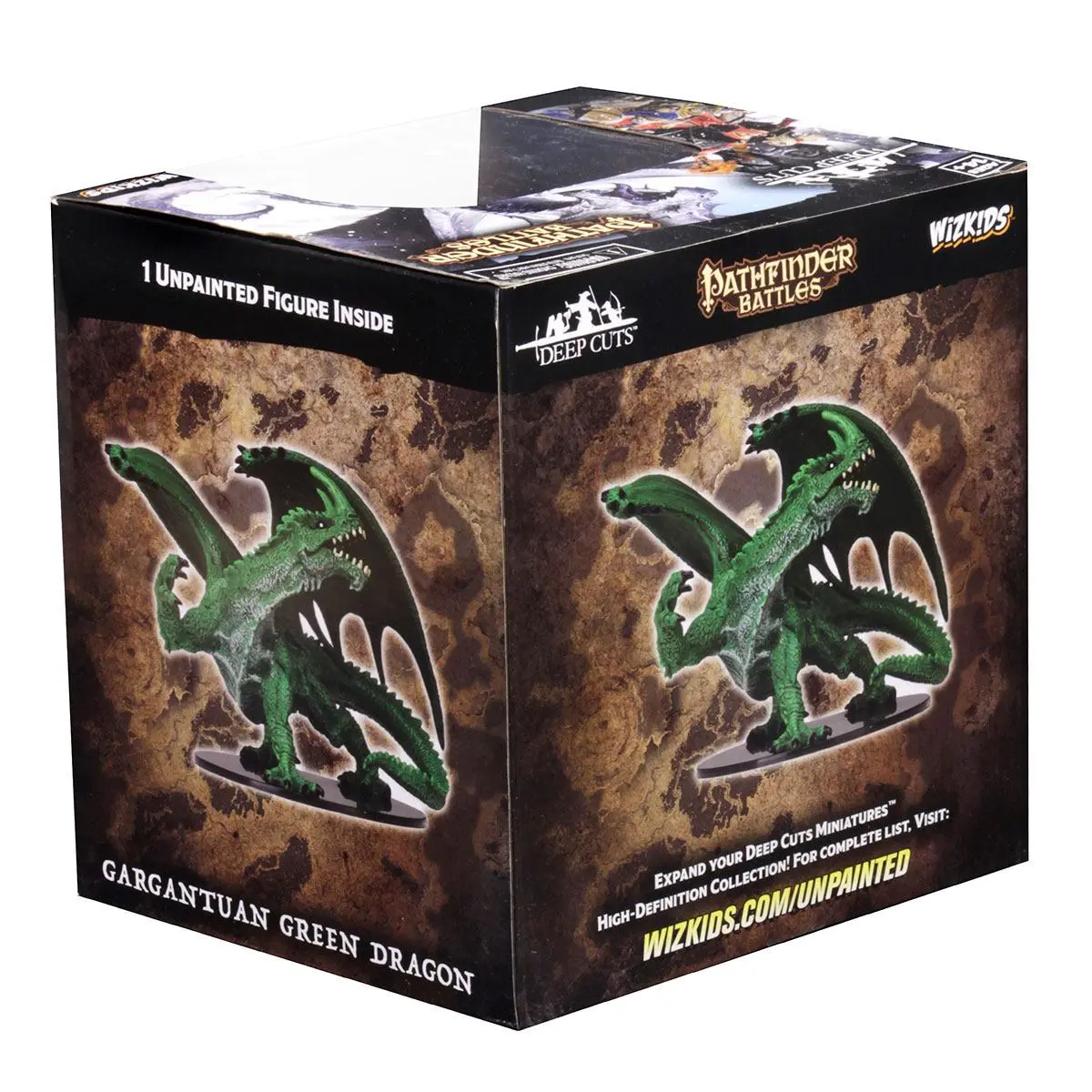 Pathfinder Battles Deep Cuts Unpainted Miniatures Gargantuan Green Dragon termékfotó