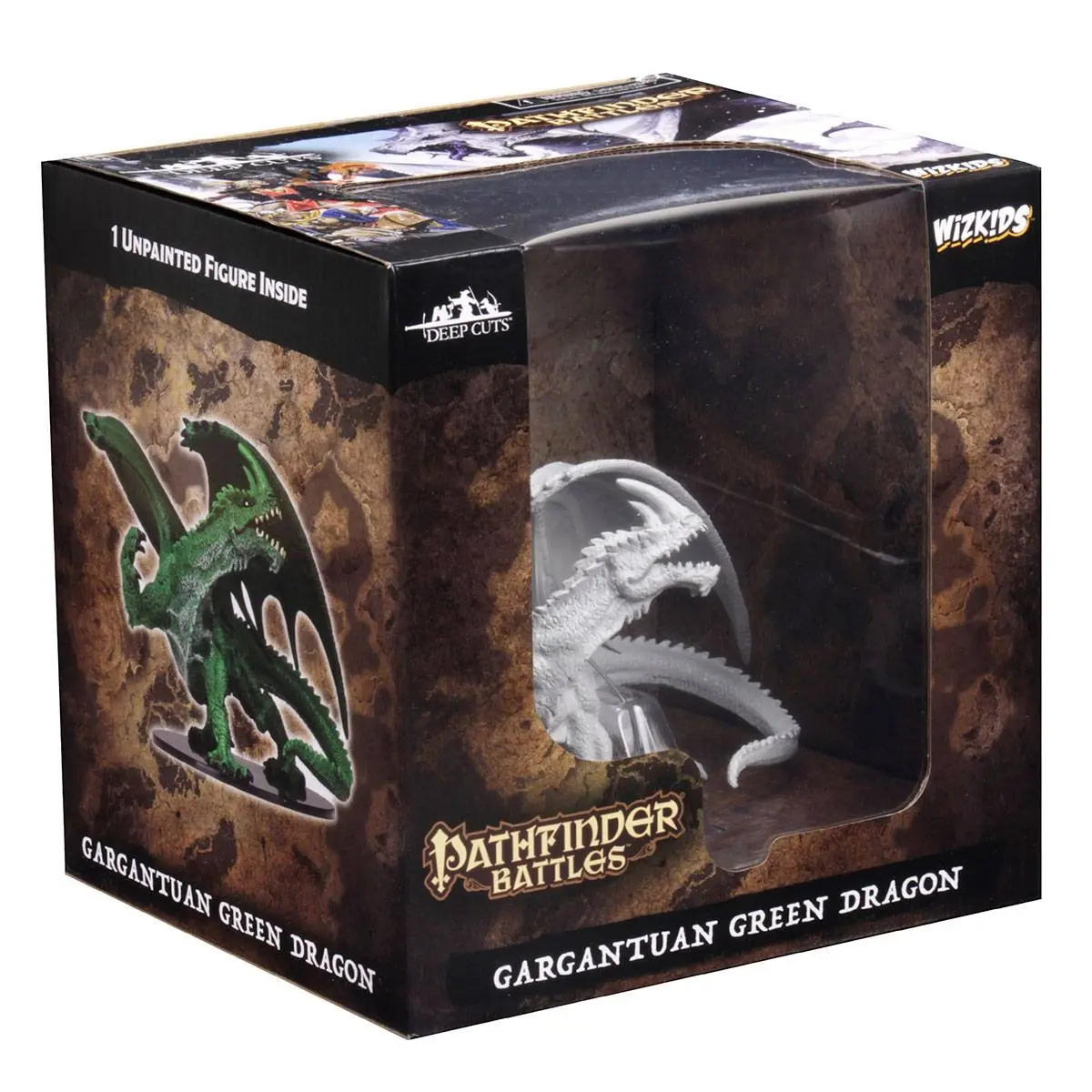 Pathfinder Battles Deep Cuts Unpainted Miniatures Gargantuan Green Dragon termékfotó