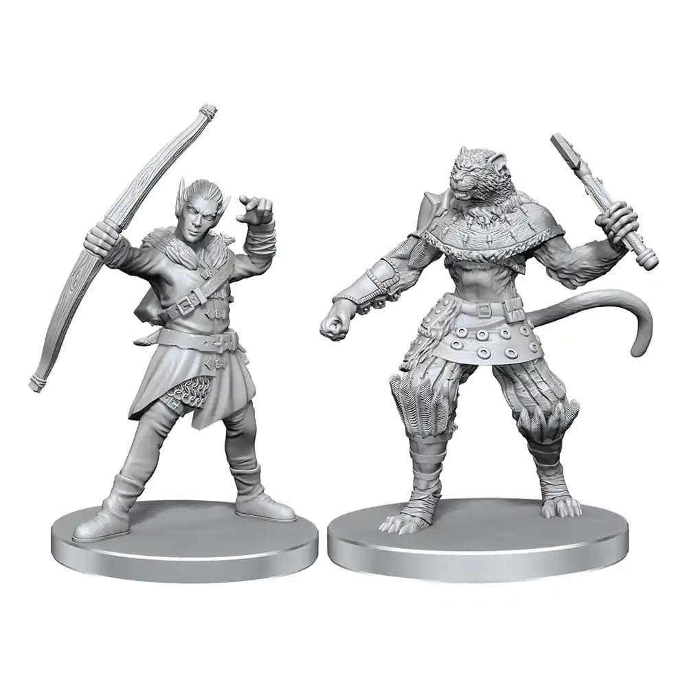Pathfinder Deep Cuts Unpainted Miniatures Elf Hunter &amp; Catfolk Bandit termékfotó