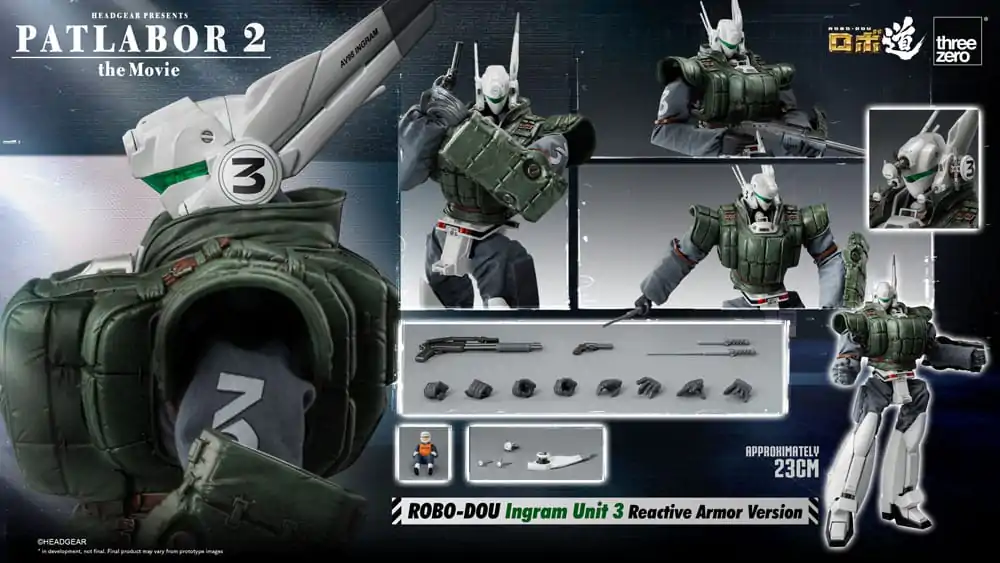 Patlabor 2: The Movie Robo-Dou Ingram Unit 3 Reactive Armor Version akciófigura 23 cm termékfotó