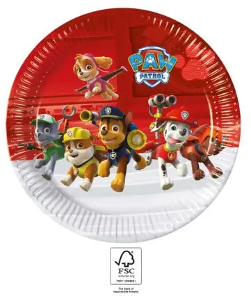 Paw Patrol-Ready For Action, Mancs Őrjárat papírtányér 8 db-os 23 cm FSC termékfotó