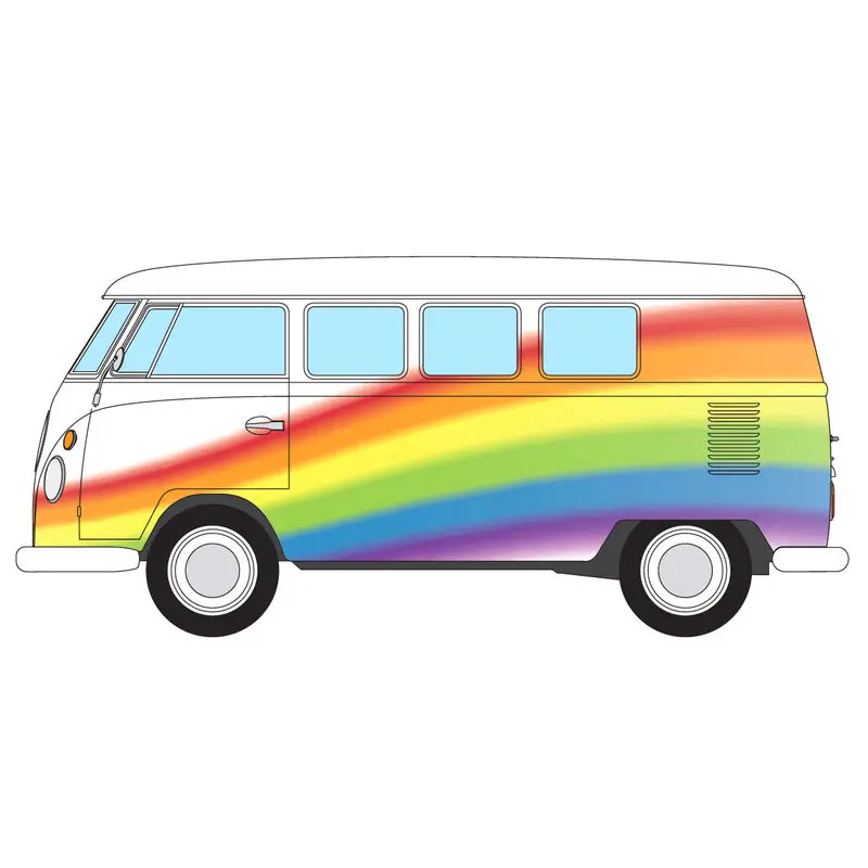 Peace Love and Rainbows Campervan Volkswagen termékfotó