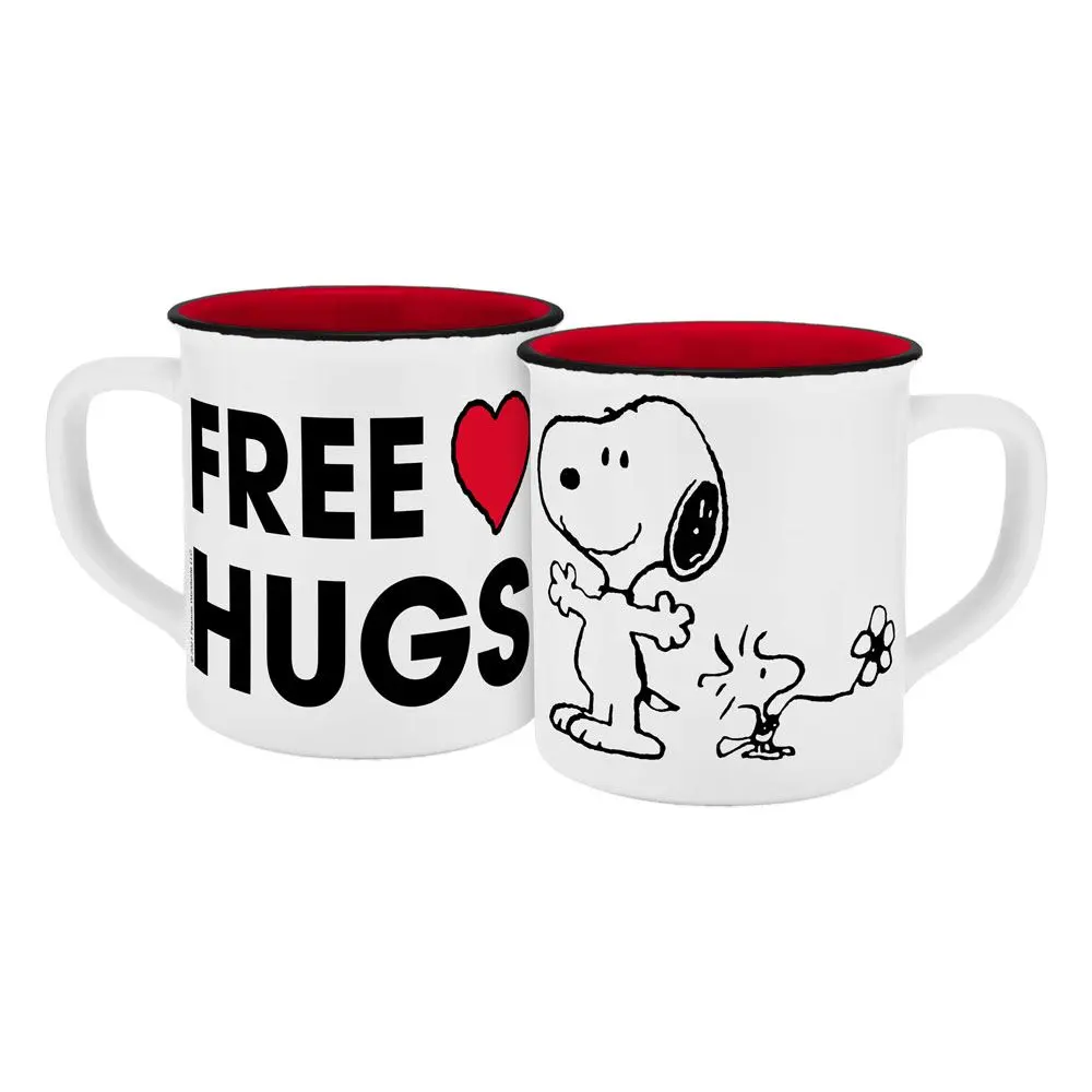 Peanuts enamel look Free Hugs bögre termékfotó