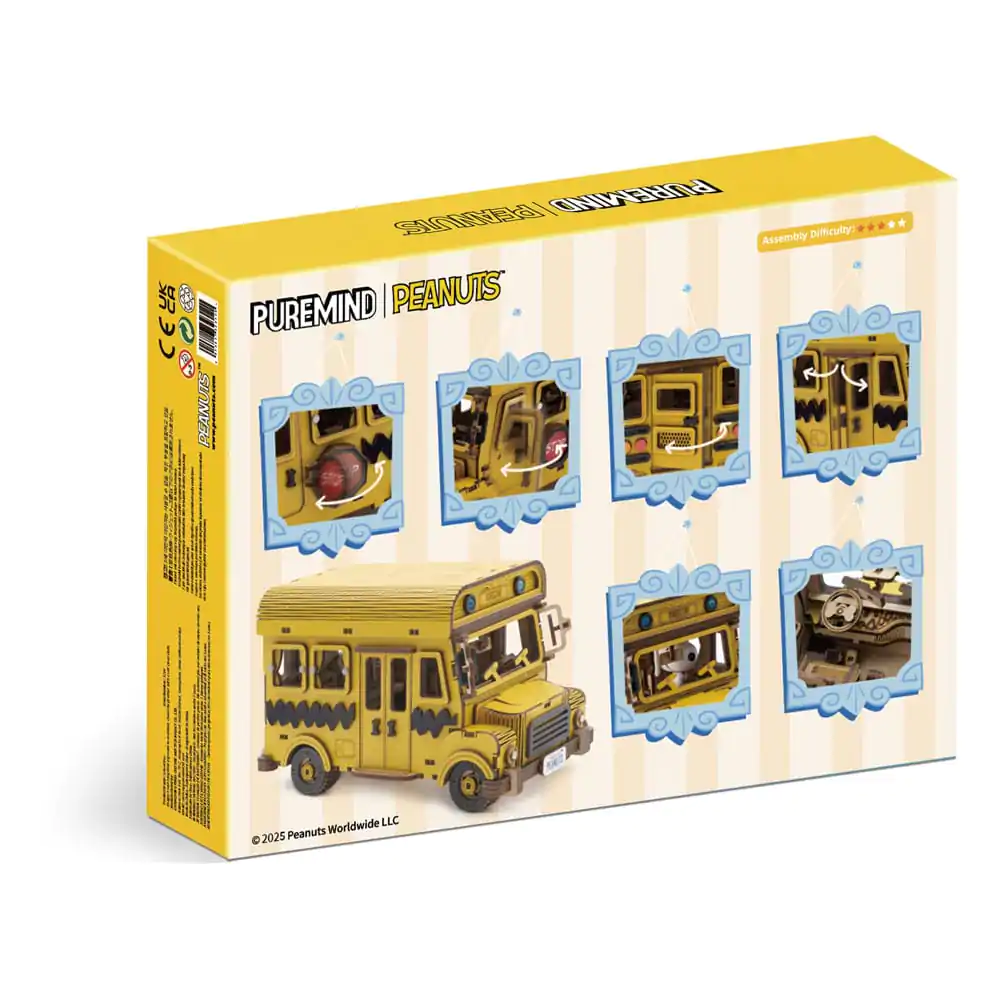 Peanuts Puremind Construction School Bus fa építőkészlet termékfotó