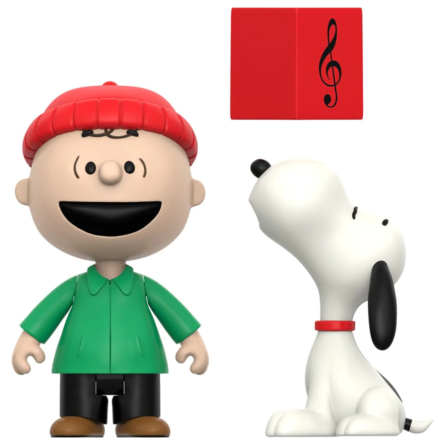 Peanuts ReAction Action 2 db-os figura csomag Brown and Snoopy (Caroling) 10 cm           termékfotó