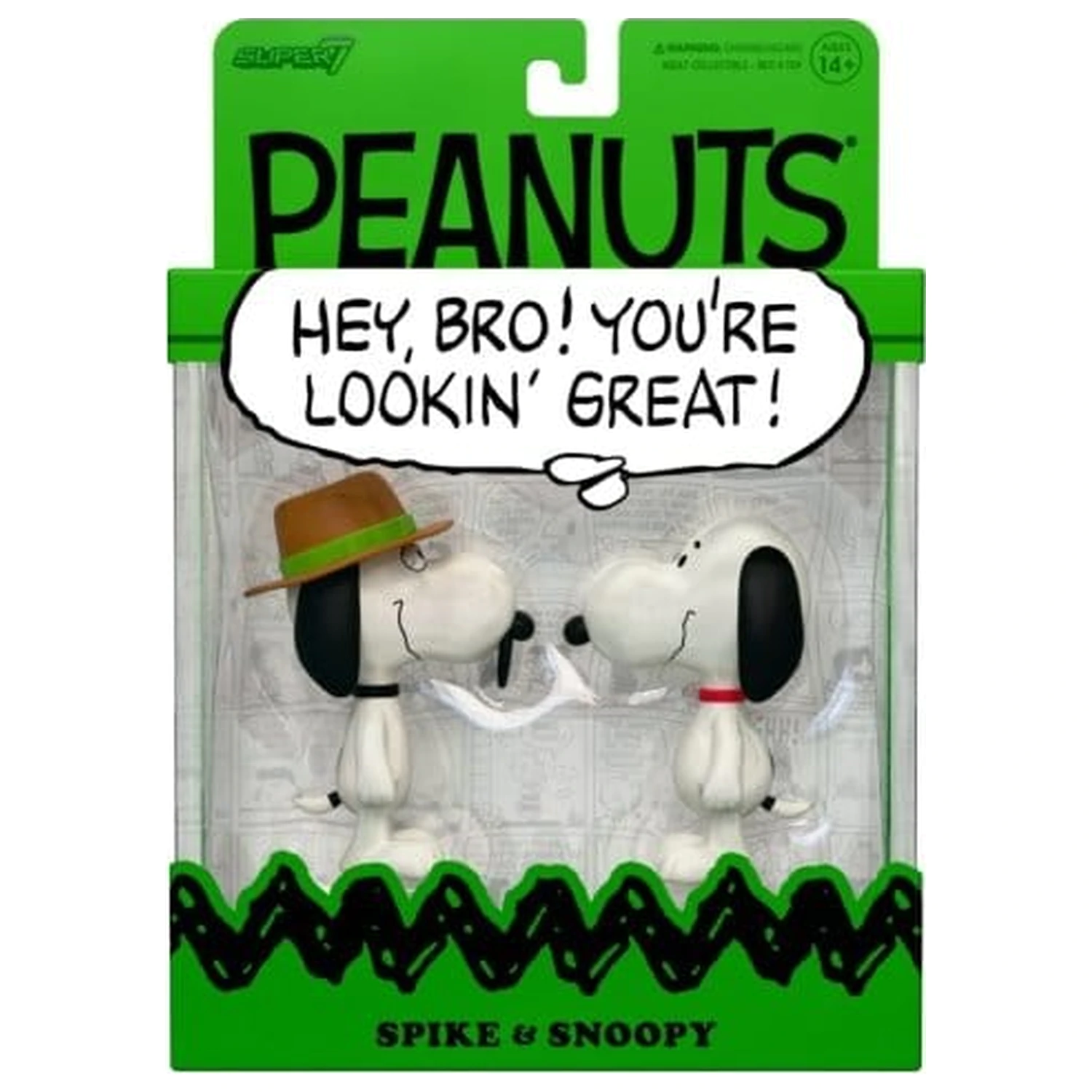 Peanuts ReAction Action 2 db-os figura csomag Snoopy & Spike 10 cm termékfotó