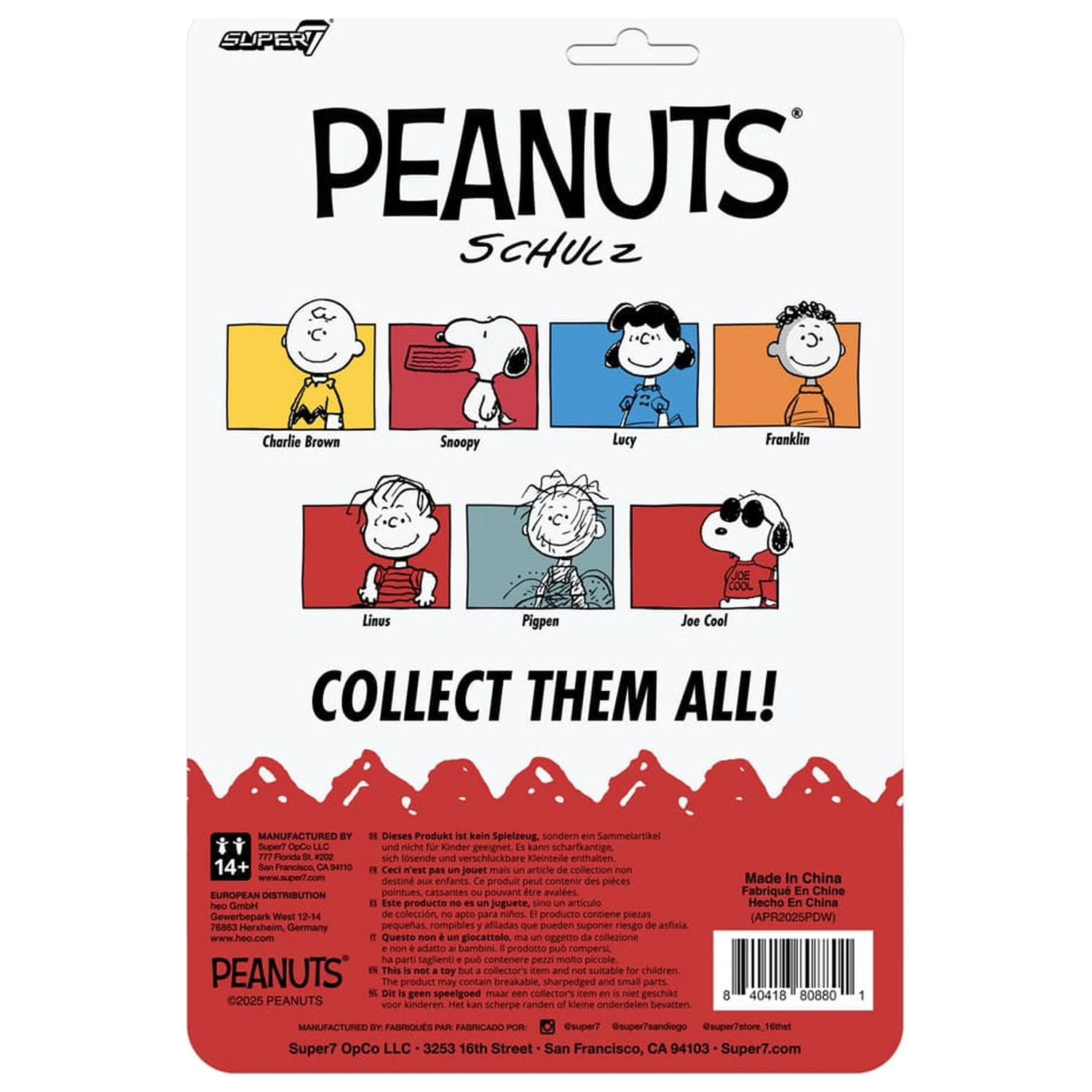 Peanuts ReAction akciófigura Wave 8 Joe Cool 9 cm  termékfotó
