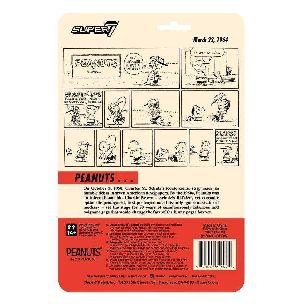 Peanuts ReAction Wave 2 Charlie Brown Manager akciófigura 10 cm termékfotó