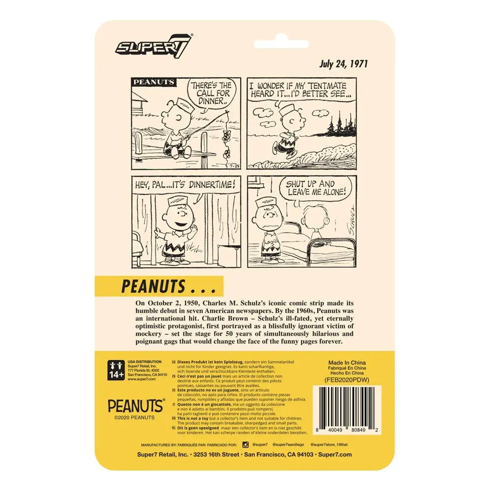 Peanuts ReAction Wave 3 Camp Charlie Brown akciófigura 10 cm termékfotó