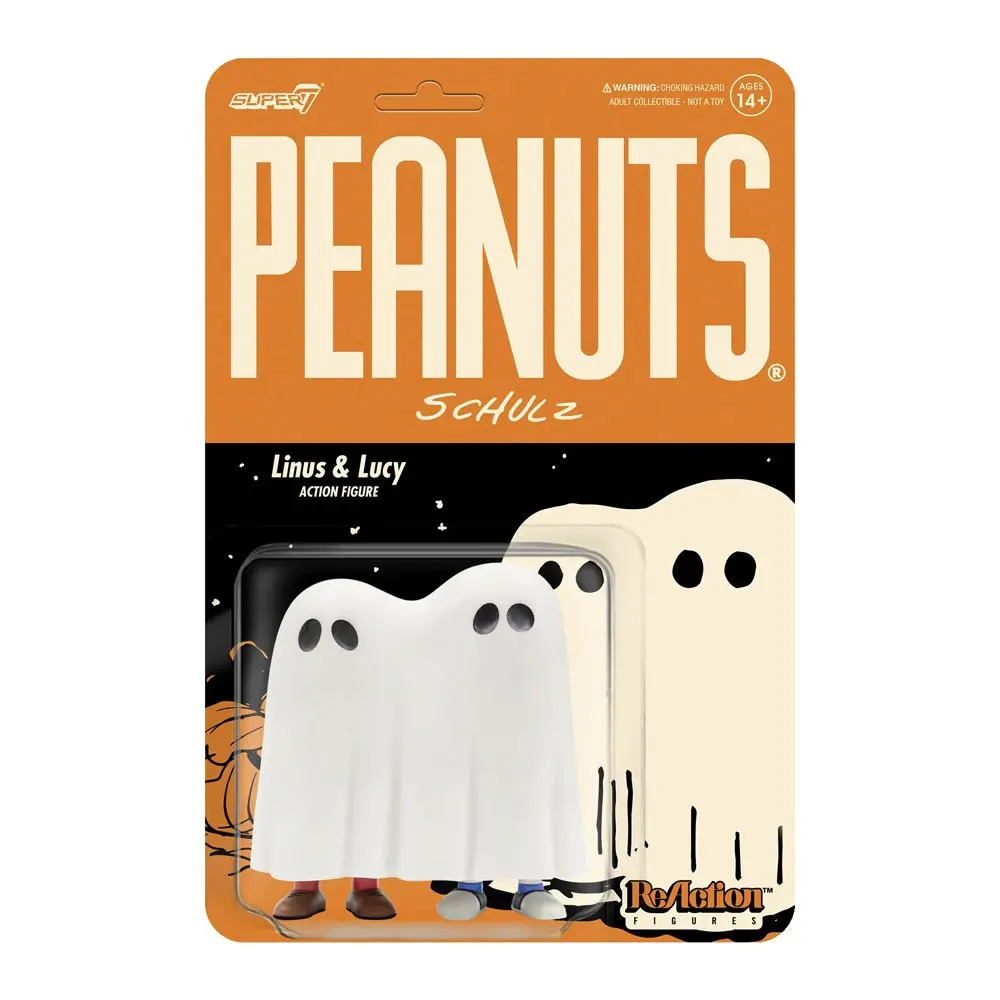 Peanuts ReAction Wave 4 Linus &amp; Lucy Ghost akciófigura 9 cm termékfotó