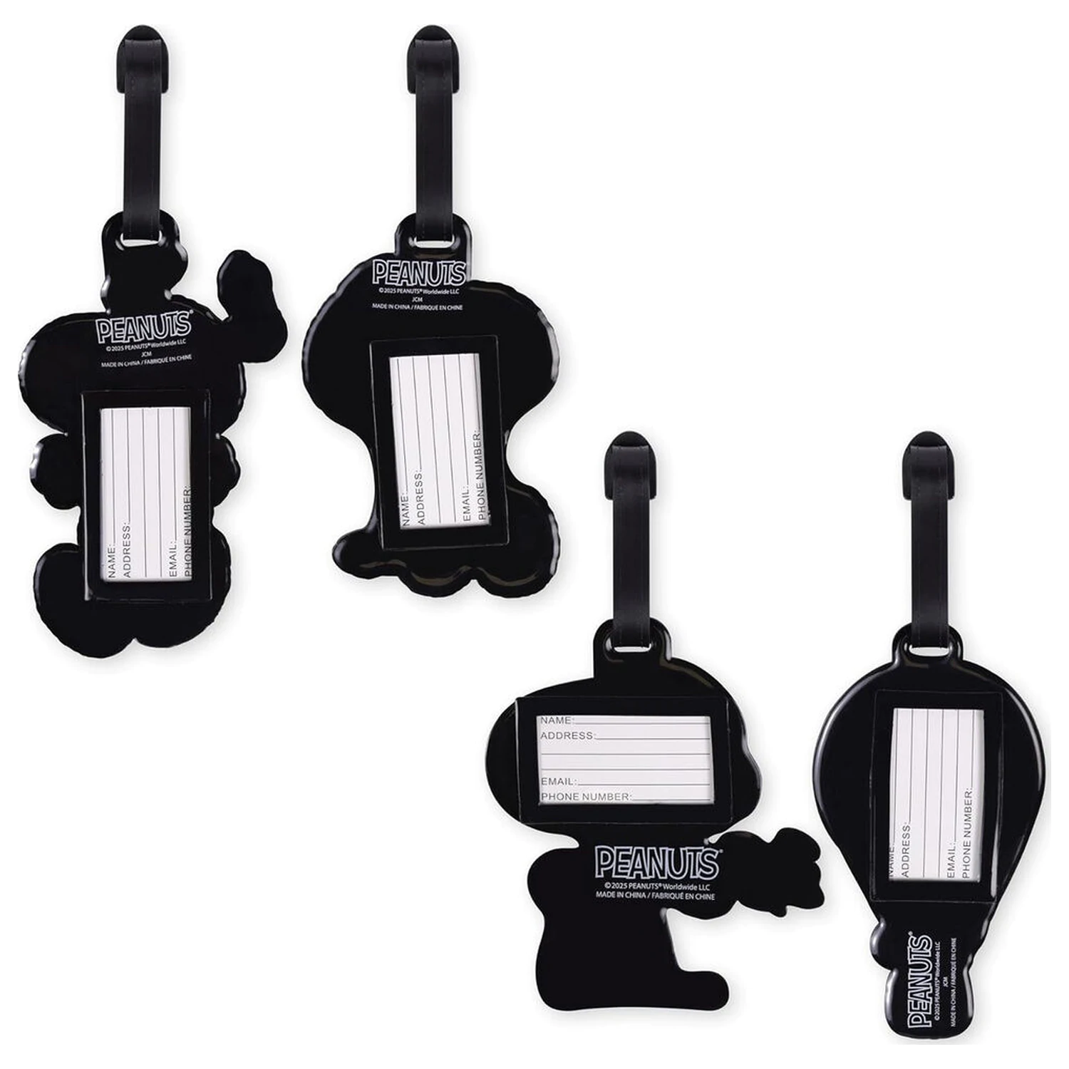 Peanuts Snoopy 4 db-os poggyászcímke csomag termékfotó