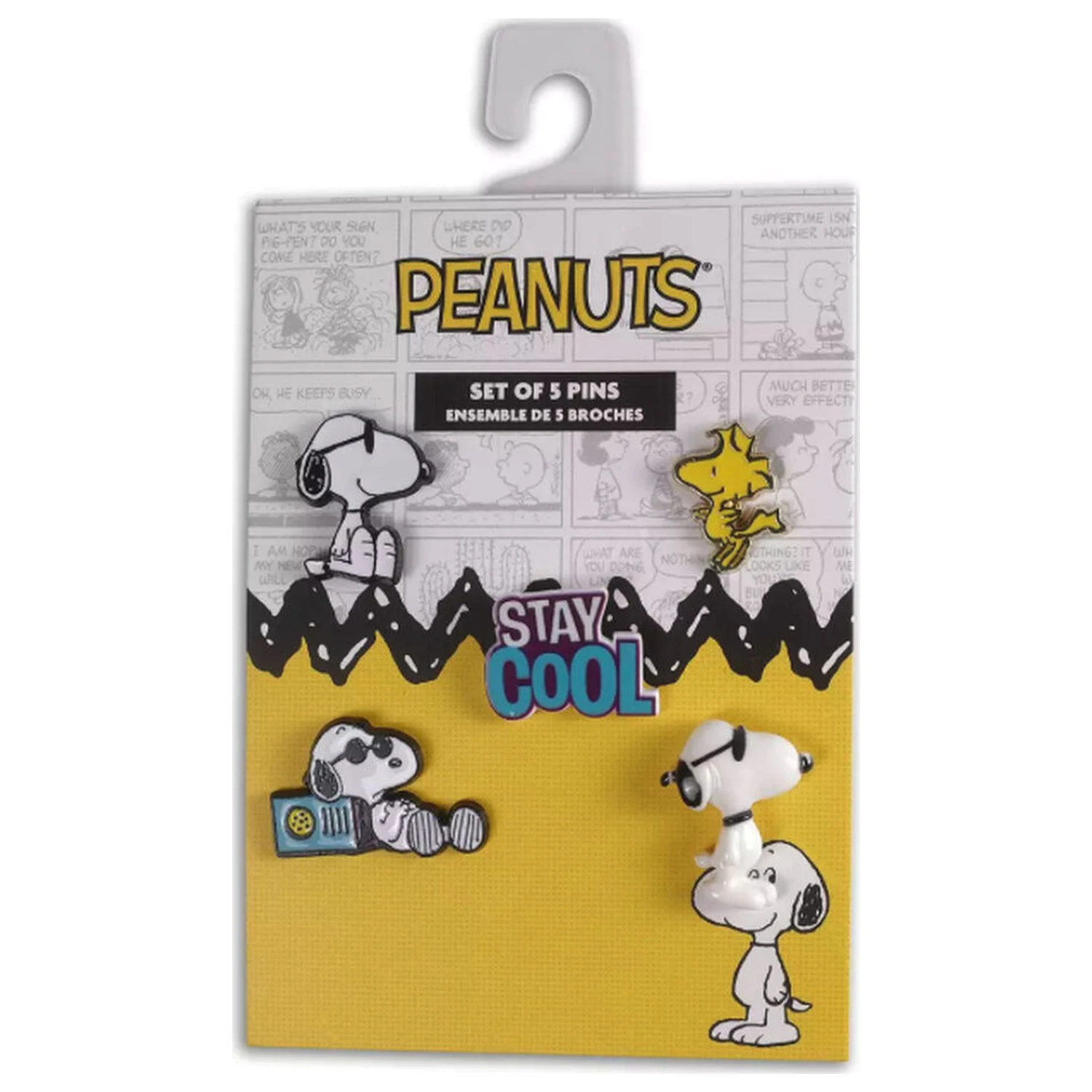Peanuts Snoopy 5 db-os kitűző csomag termékfotó