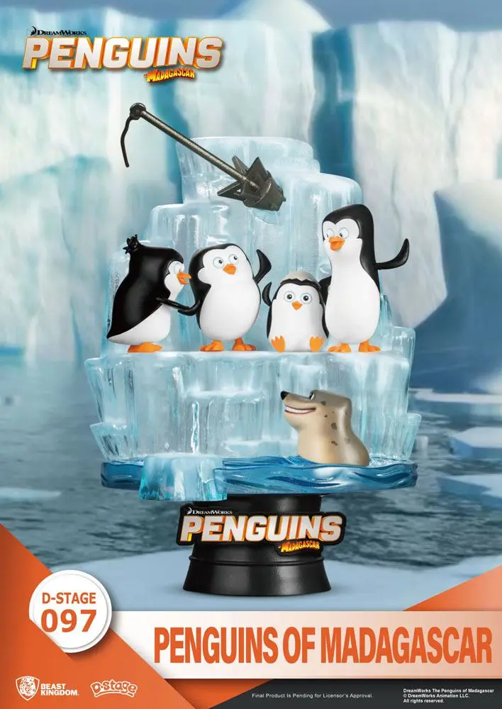 Penguins of Madagascar D-Stage Skipper, Kowalski, Private &amp; Rico PVC Dioráma 14 cm termékfotó