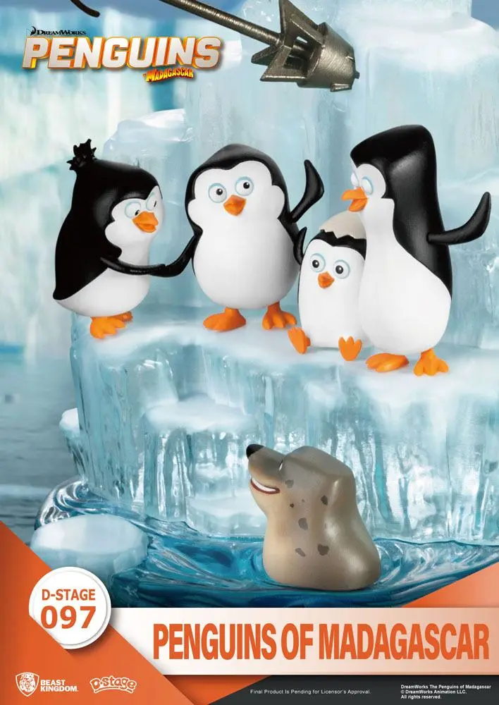 Penguins of Madagascar D-Stage Skipper, Kowalski, Private &amp; Rico PVC Dioráma 14 cm termékfotó
