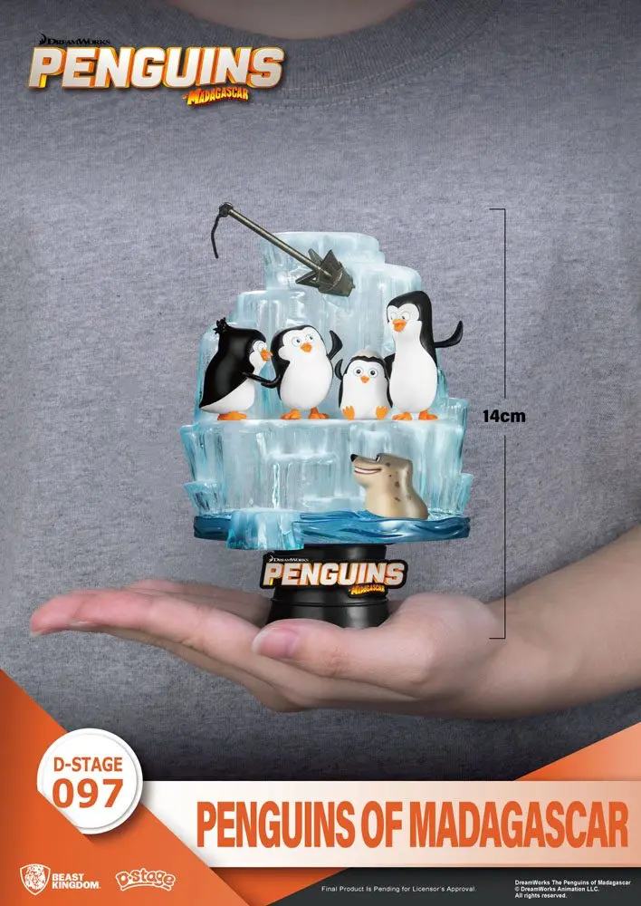 Penguins of Madagascar D-Stage Skipper, Kowalski, Private &amp; Rico PVC Dioráma 14 cm termékfotó