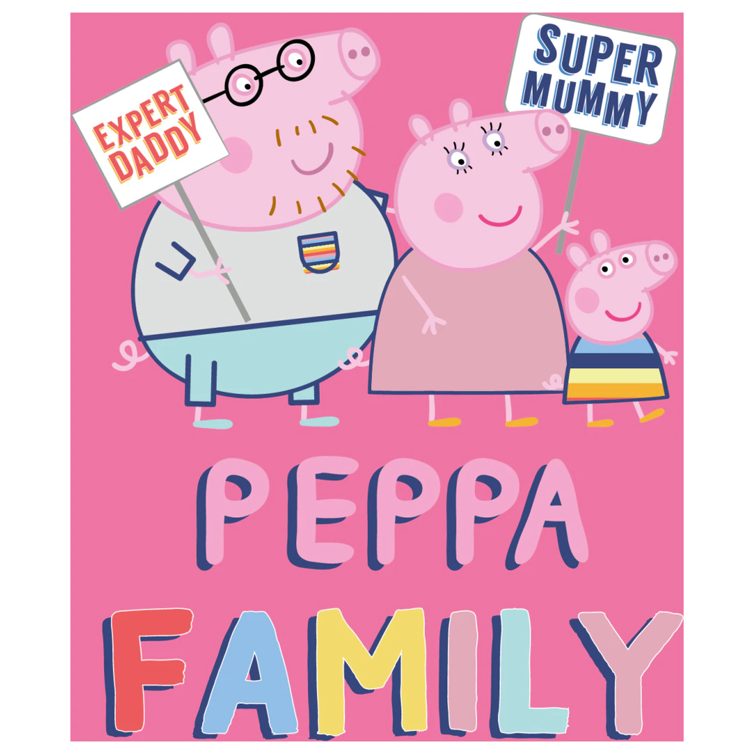 Peppa malac Family Pink polár takaró termékfotó