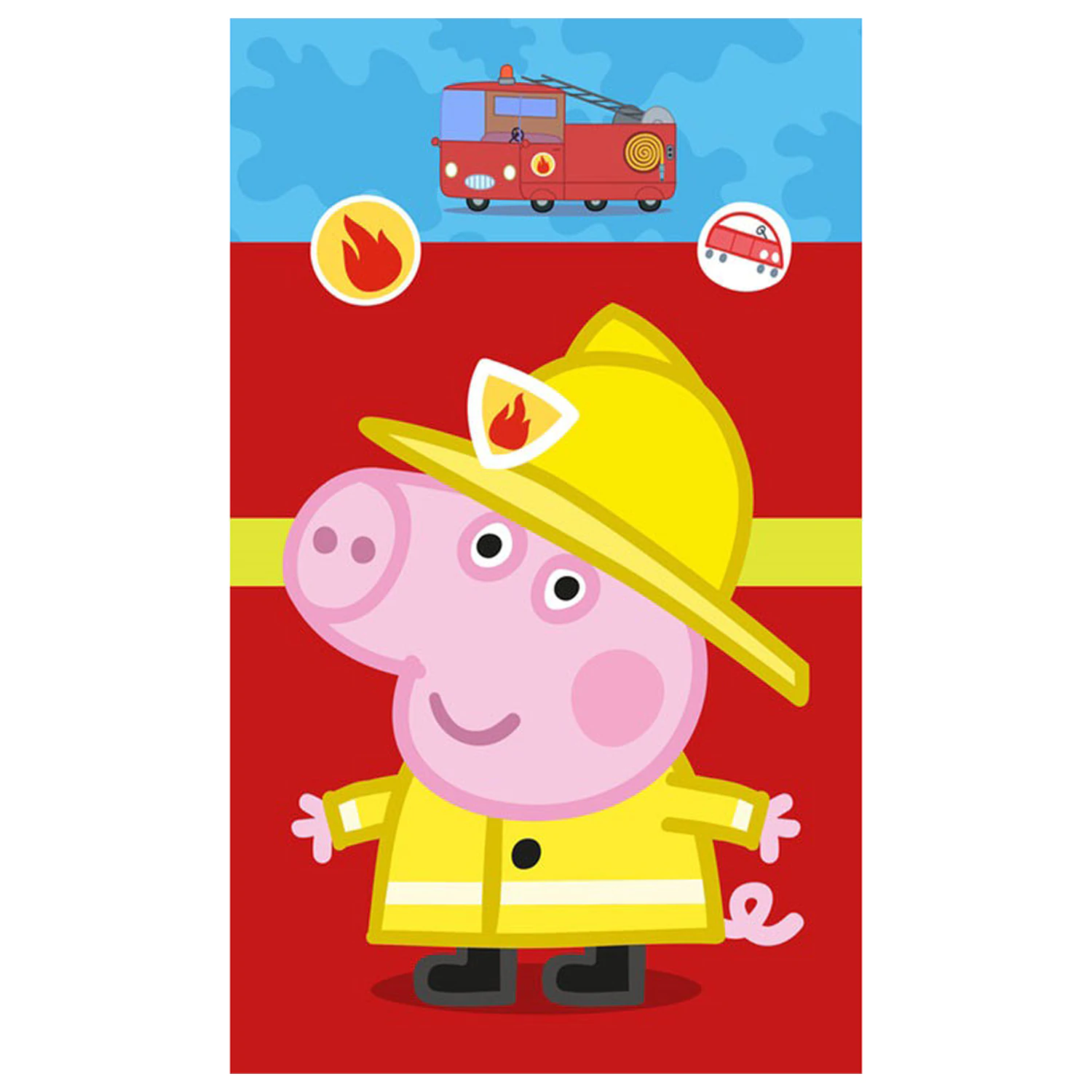 Peppa malac Fireman kéztörlő, arctörlő, törölköző  termékfotó