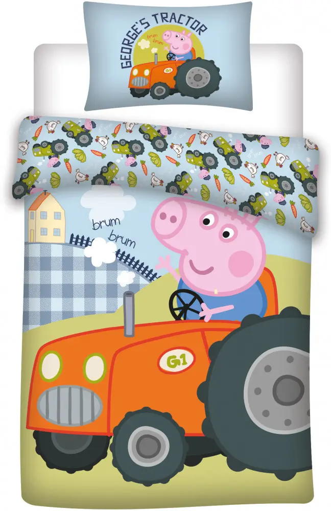 Peppa malac Gyerek ágyneműhuzat 100×135cm, 40×60 cm termékfotó
