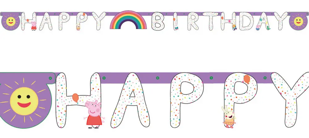Peppa malac Happy Birthday felirat termékfotó
