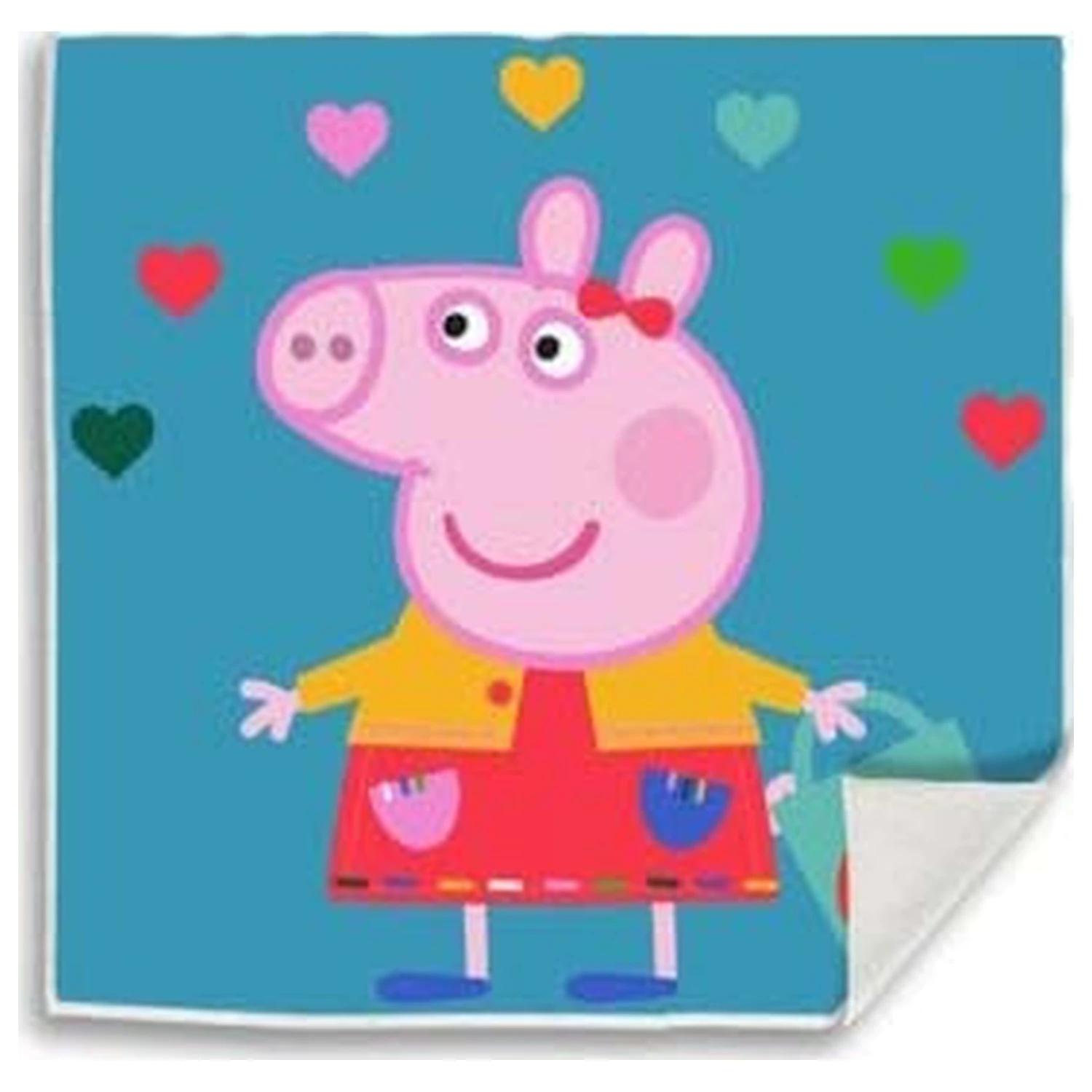 Peppa malac Hearts Mágikus Kéztörlő arctörlő, törölköző 30x30cm termékfotó