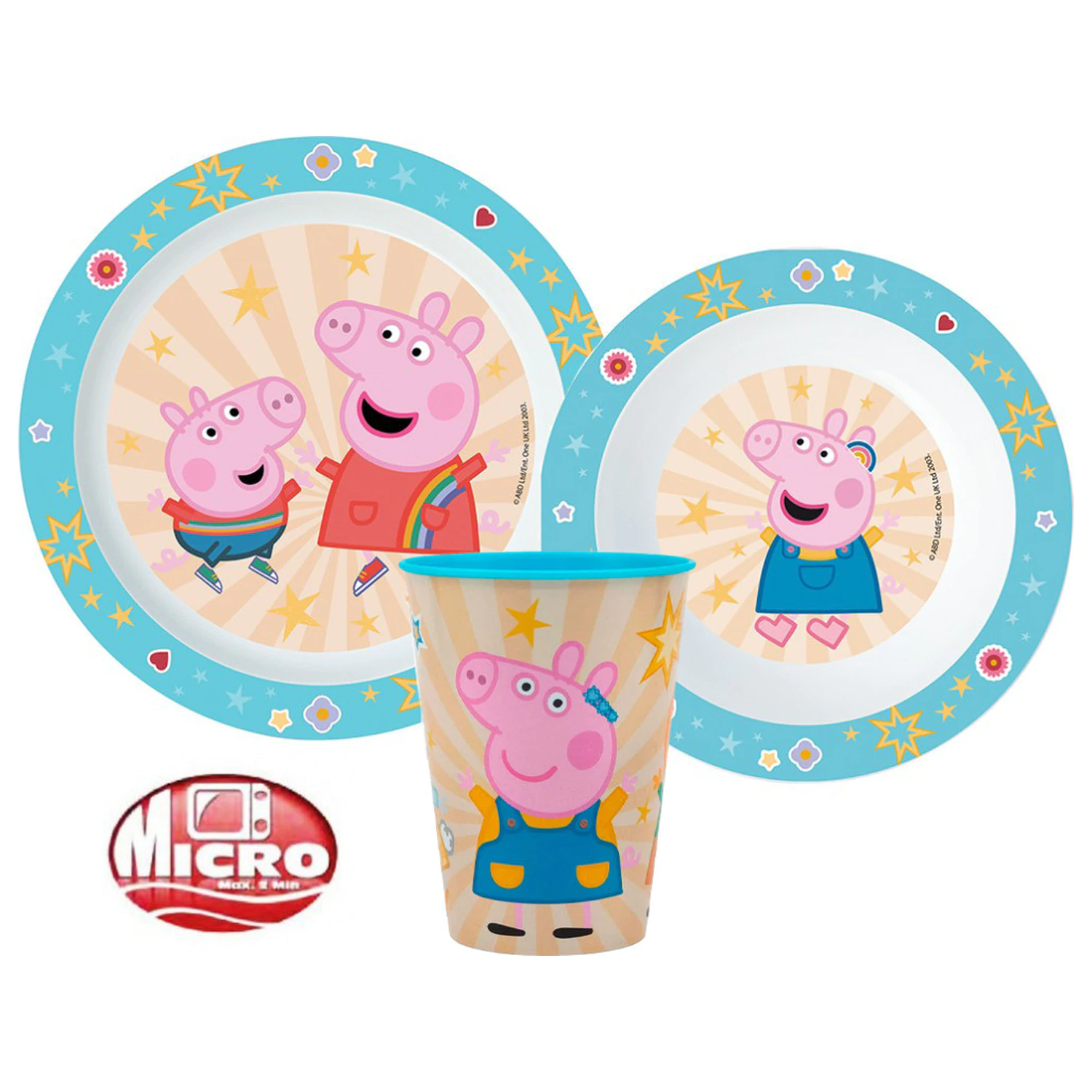 Peppa malac Kindness étkészlet, micro műanyag szett, pohárral 260 ml termékfotó