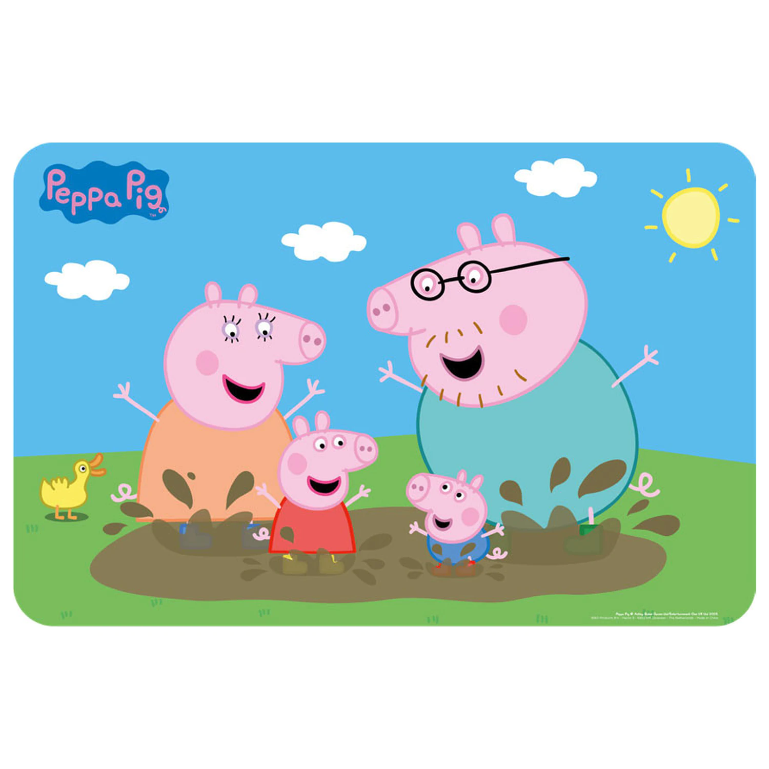 Peppa malac Mud Bath tányéralátét 43x28 cm termékfotó