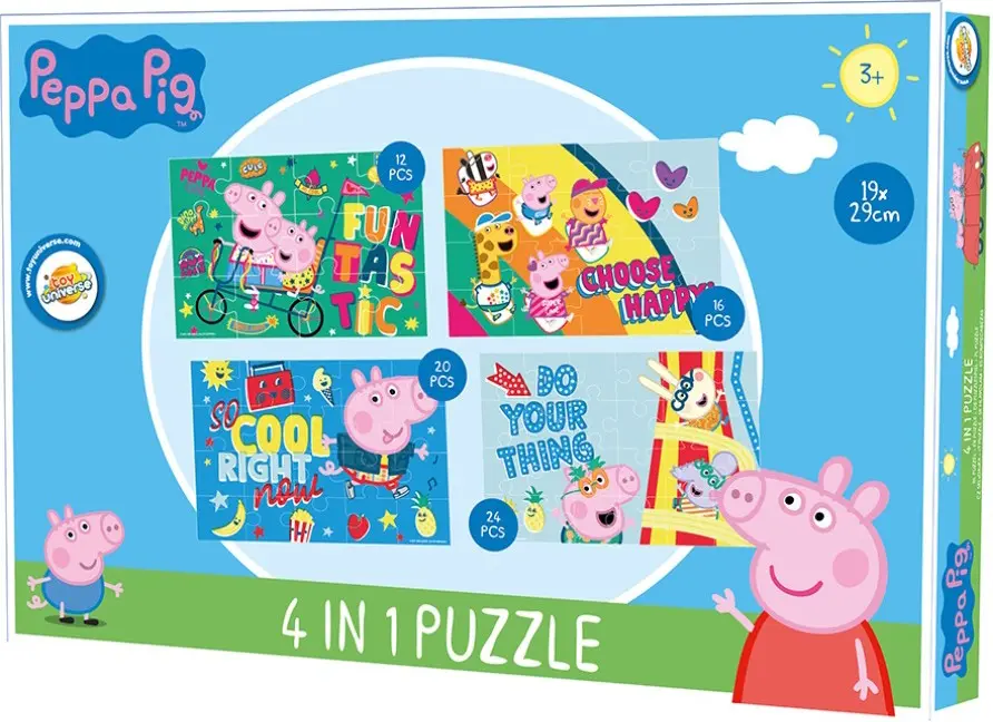 Peppa malac puzzle 4 az 1-ben termékfotó