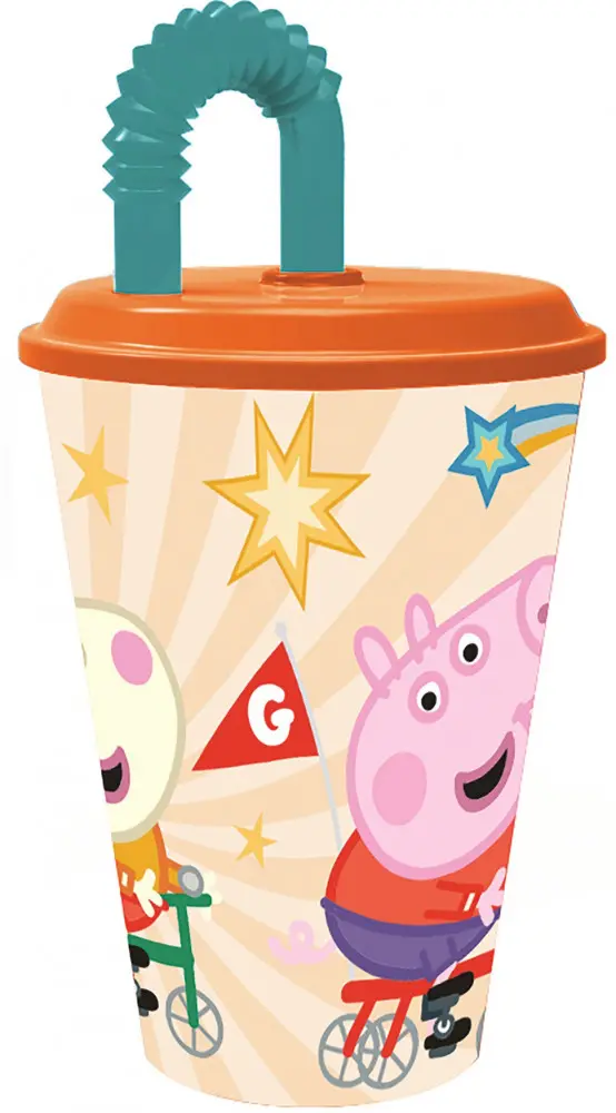 Peppa malac műanyag szívószálas pohár 430 ml termékfotó