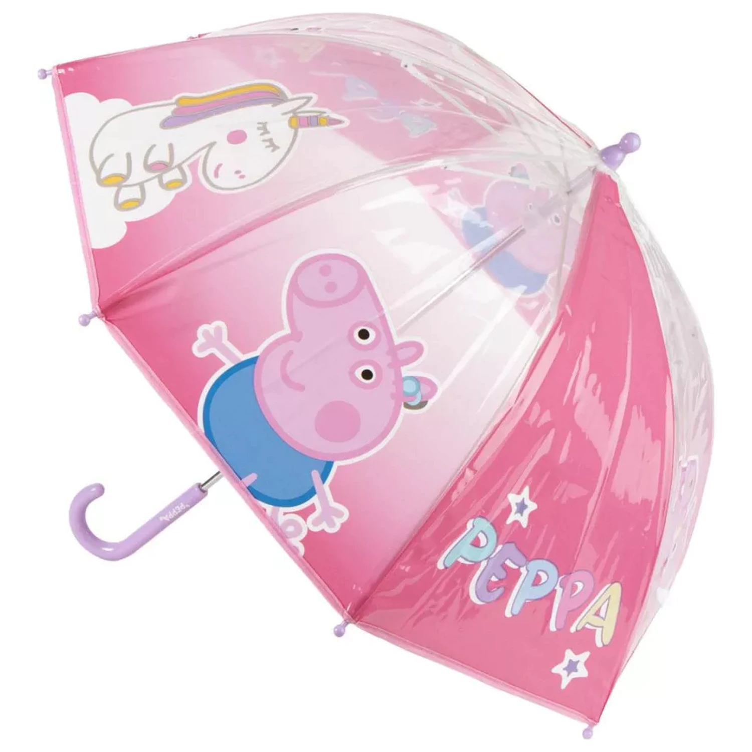 Peppa malac Unicorn gyerek átlátszó esernyő Ø71 cm termékfotó