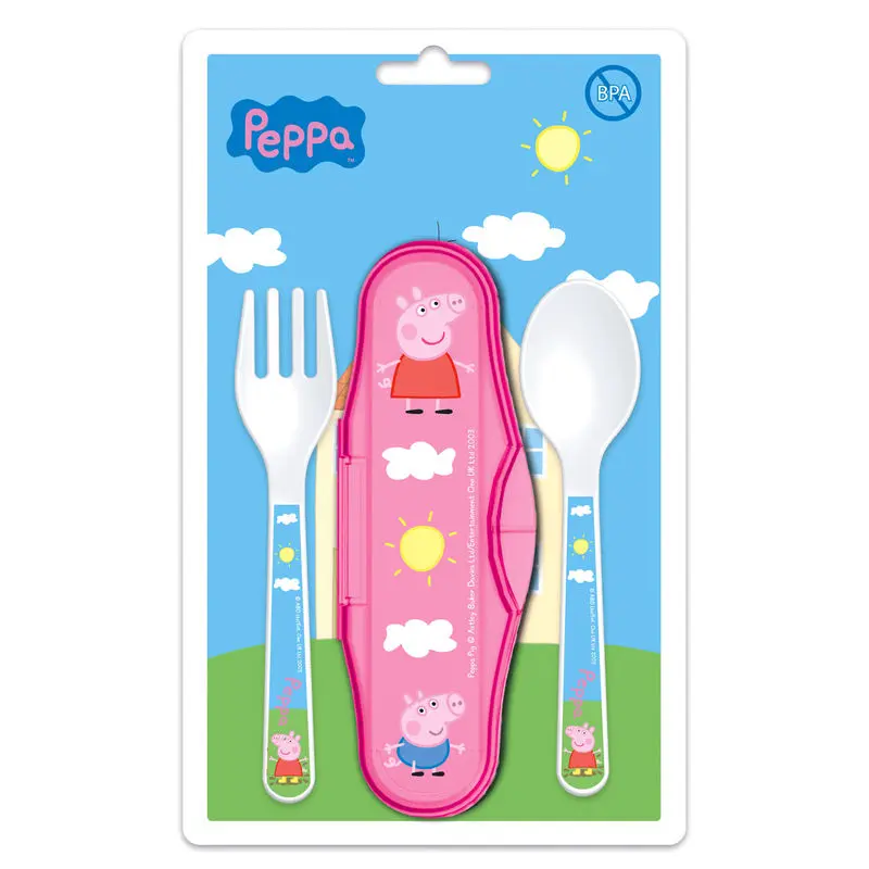 Peppa Pig baby 2db evőeszköz utazó csomag termékfotó