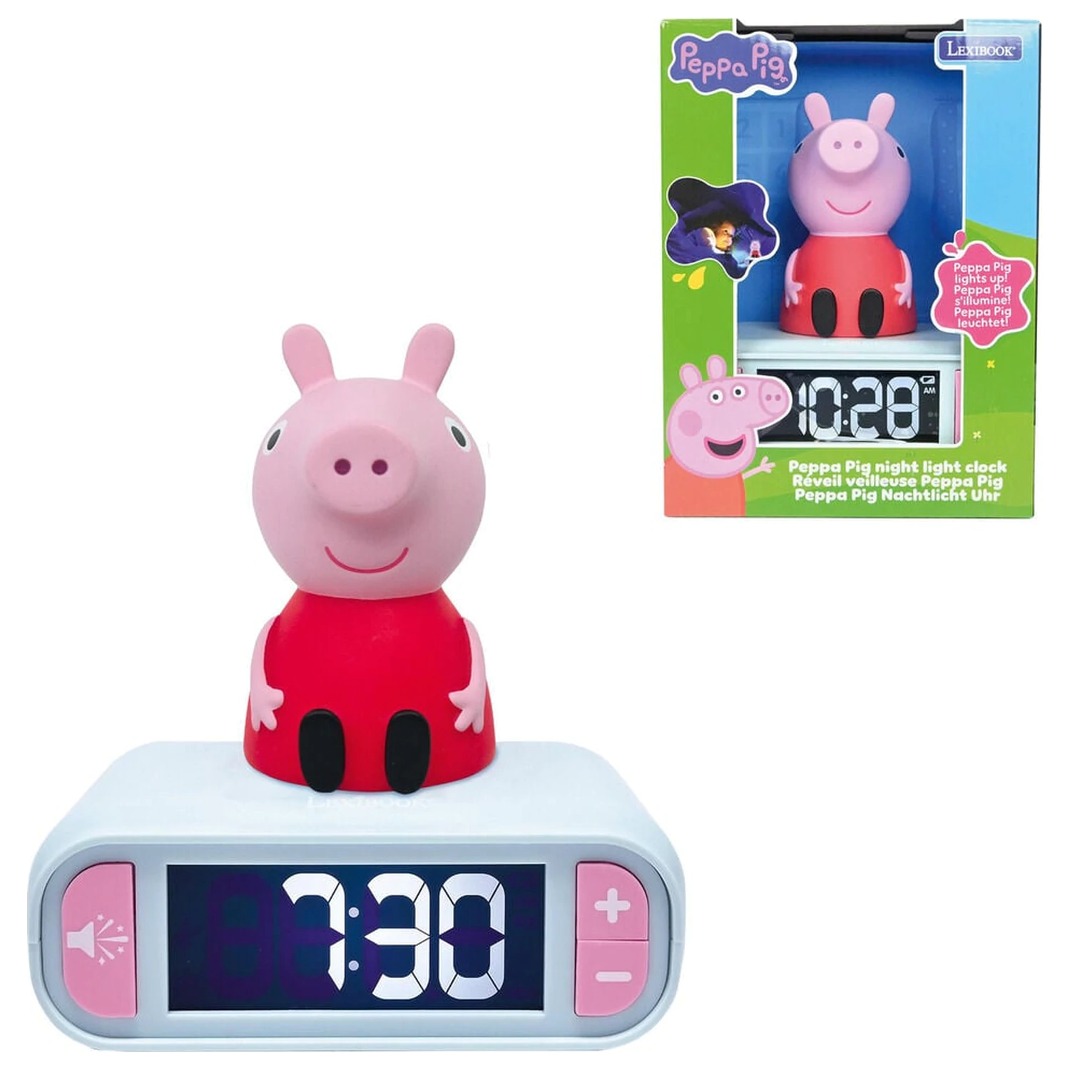 Peppa Pig Digital 3D éjszakai lámpa és digitális ébresztőóra termékfotó