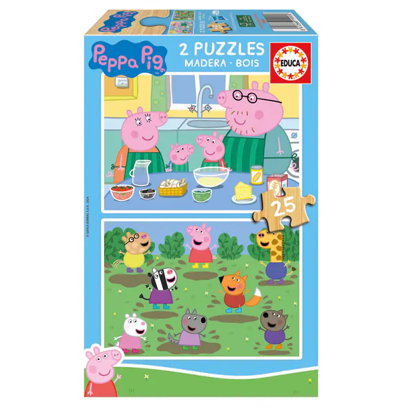 Peppa Pig fa puzzle 2x25db-os termékfotó