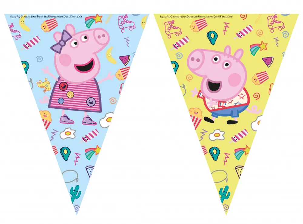 Peppa Pig Messy Play, Peppa malac zászlófüzér 2,3 m termékfotó