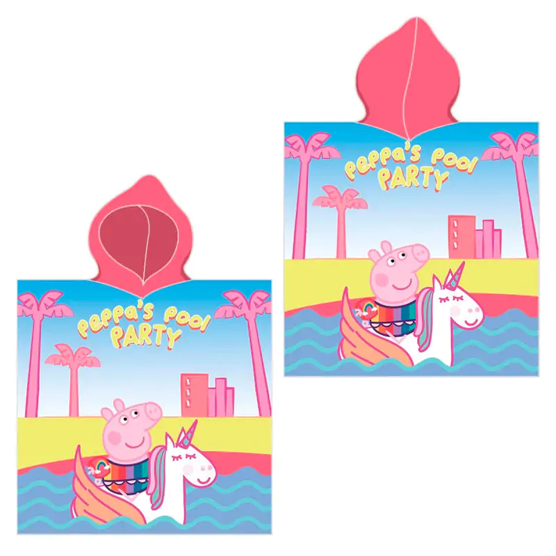 Peppa Pig mikroszálas poncsó törölköző termékfotó