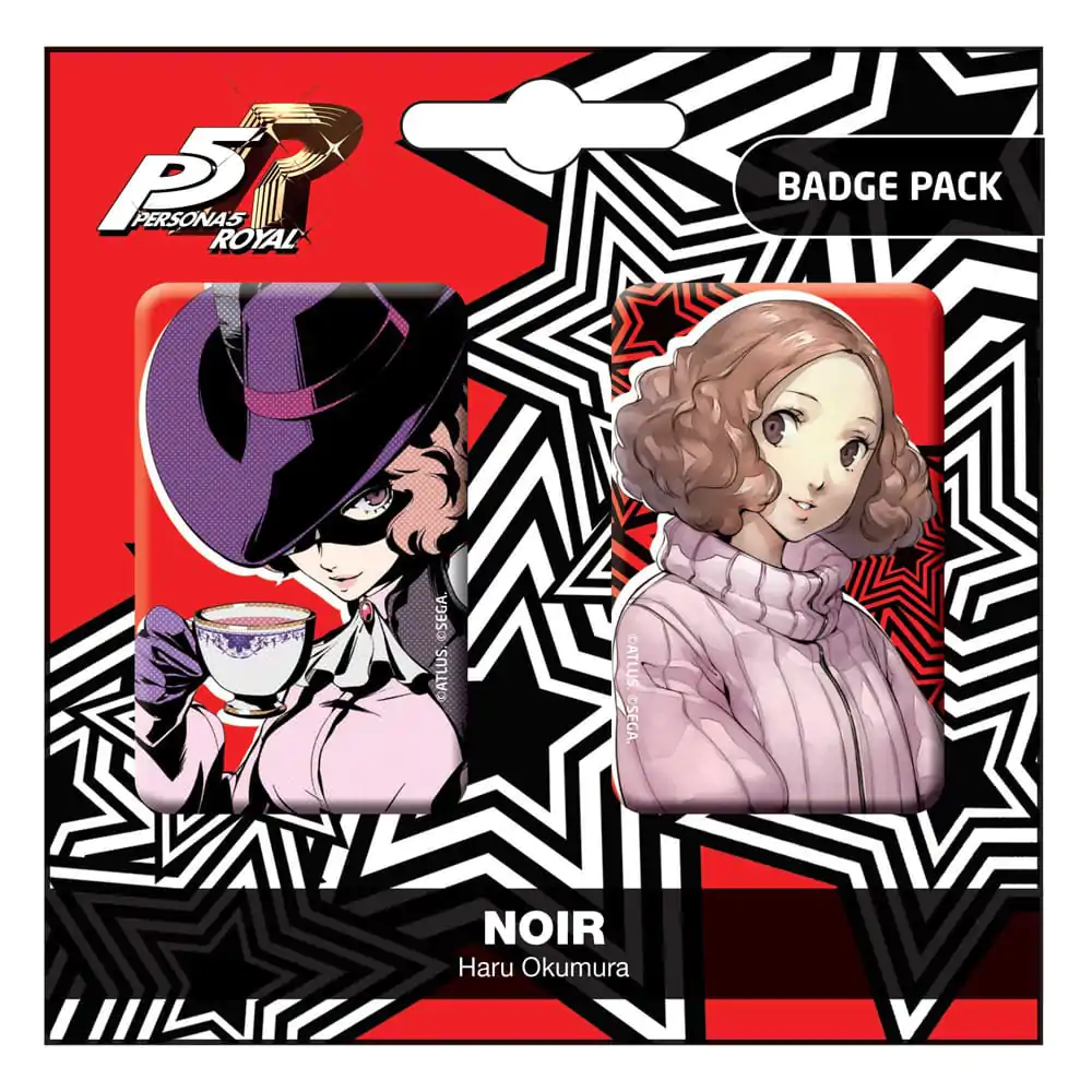 Persona 5 Royal Pin Badges 2-Pack Noir / Haru Okumura termékfotó