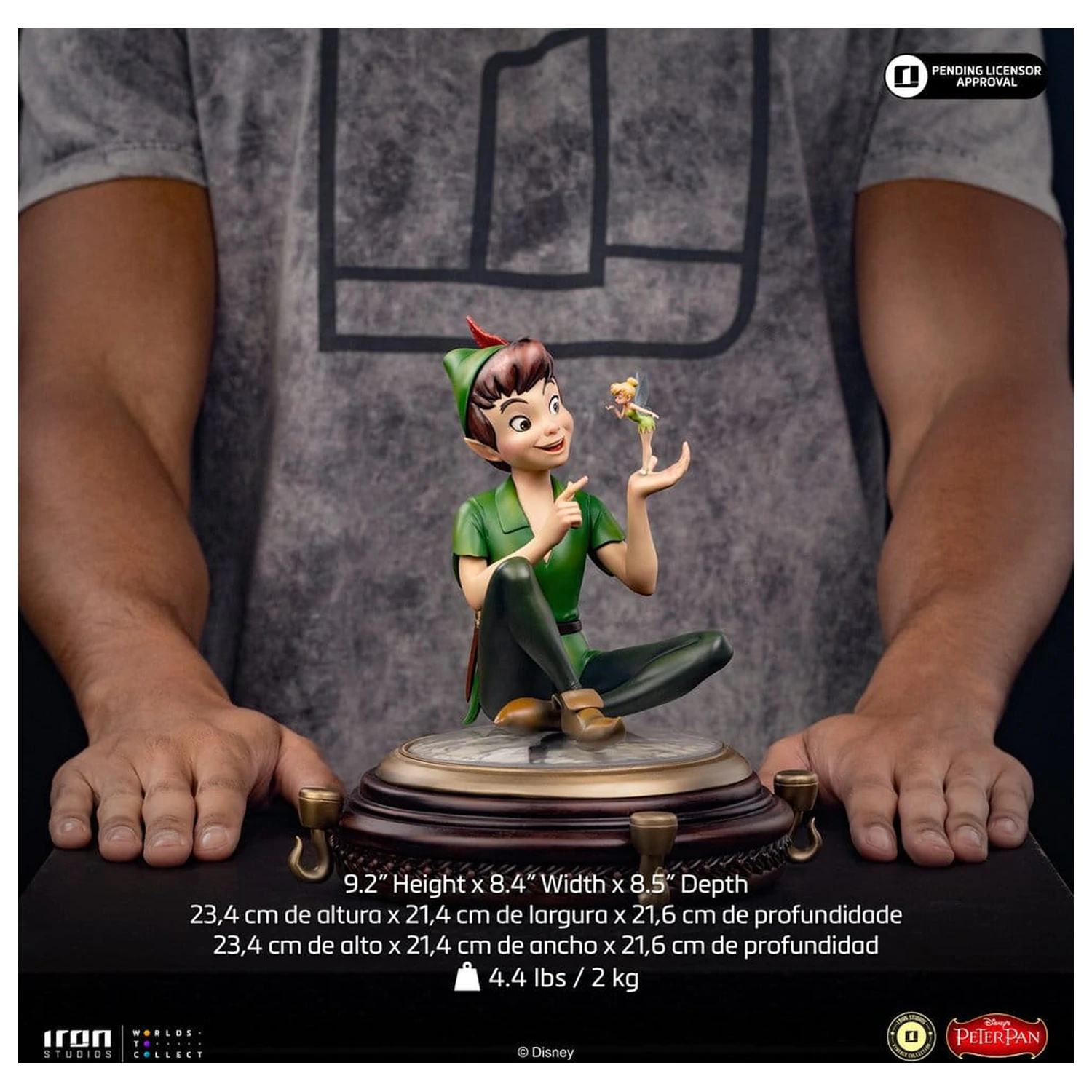 Peter Pan (1953) Art Scale szobor figura 1/10 Peter Pan & Tinkerbell 23 cm termékfotó