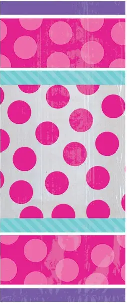 Pink pöttyös ajándéktasak 20 db-os termékfotó