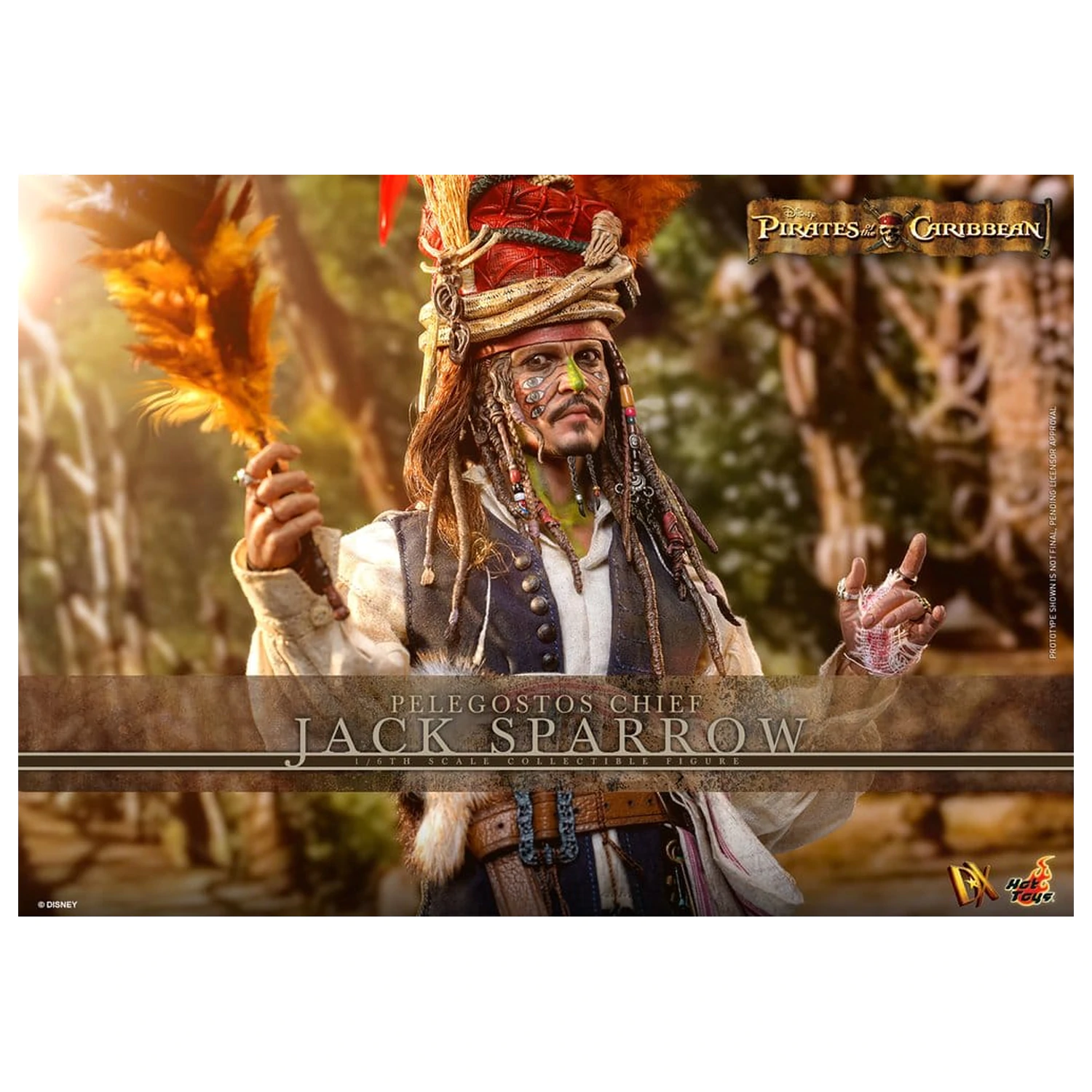 Pirates of the Caribbean: Dead Man's Chest Action DX figura 1/6 Pelegostos Chief Jack Sparrow 30 cm  termékfotó