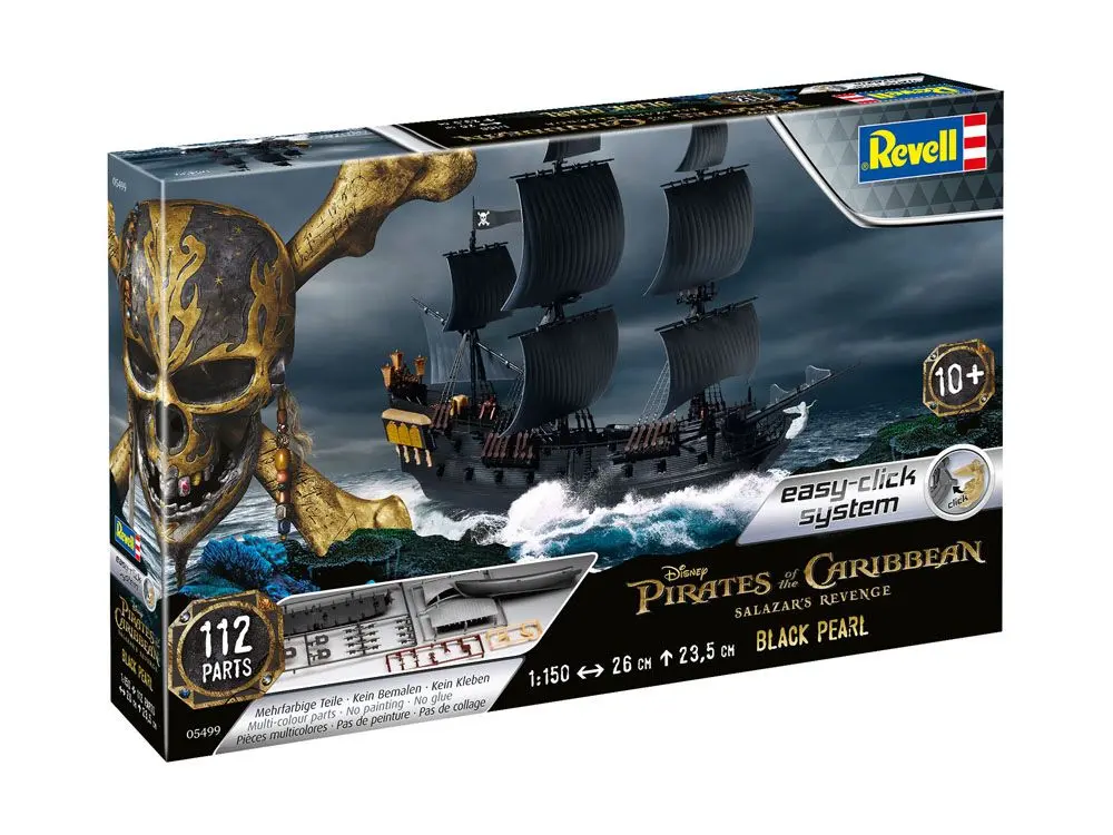 Pirates of the Caribbean Dead Men Tell No Tales 1/150 Black Pearl Easy-Click modell készlet 26 cm termékfotó