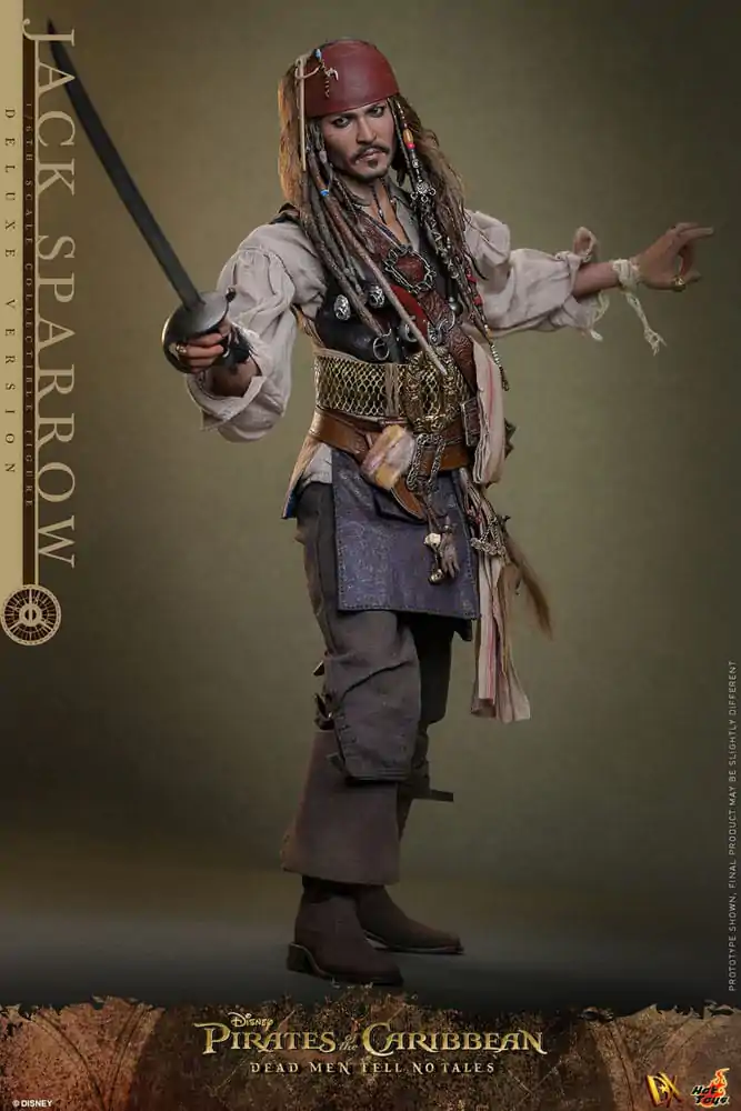 Pirates of the Caribbean: Dead Men Tell No Tales DX 1/6 Jack Sparrow (Deluxe Version) akciófigura 30 cm termékfotó