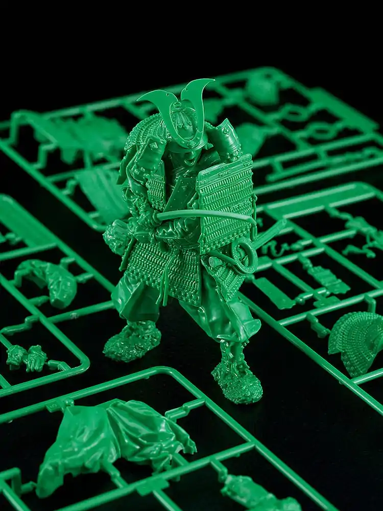 PLAMAX 1/12 Kamakura Period Armored Warrior: Green Color Edition Műanyag modell készlet 13 cm termékfotó