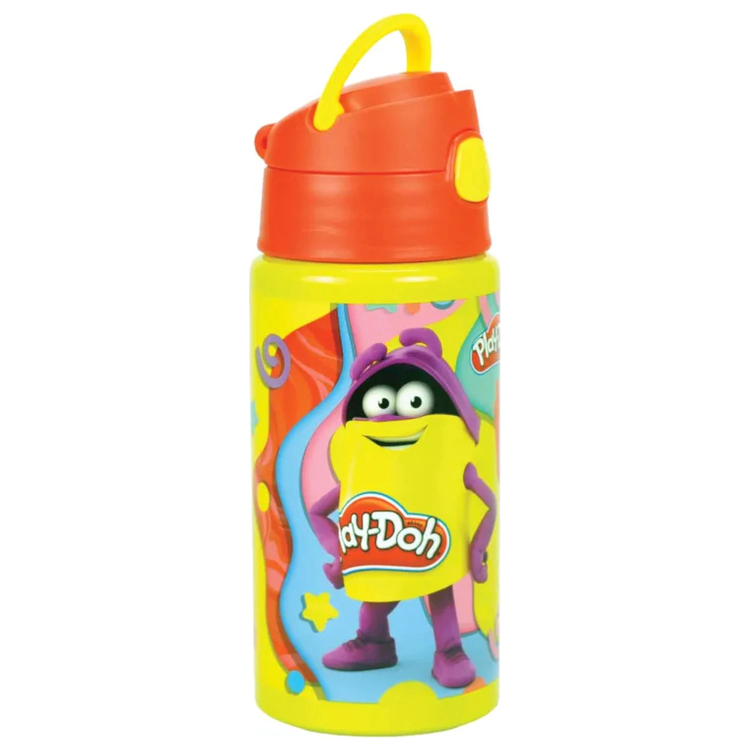 Play-Doh Happy alumínium szívószálas kulacs akasztóval 500 ml termékfotó